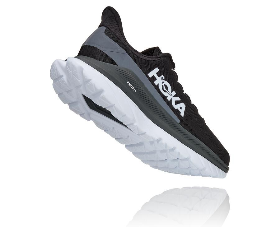 Hoka One One Running Shoes Mens Black/White - Mach 4 - 14932TIMZ